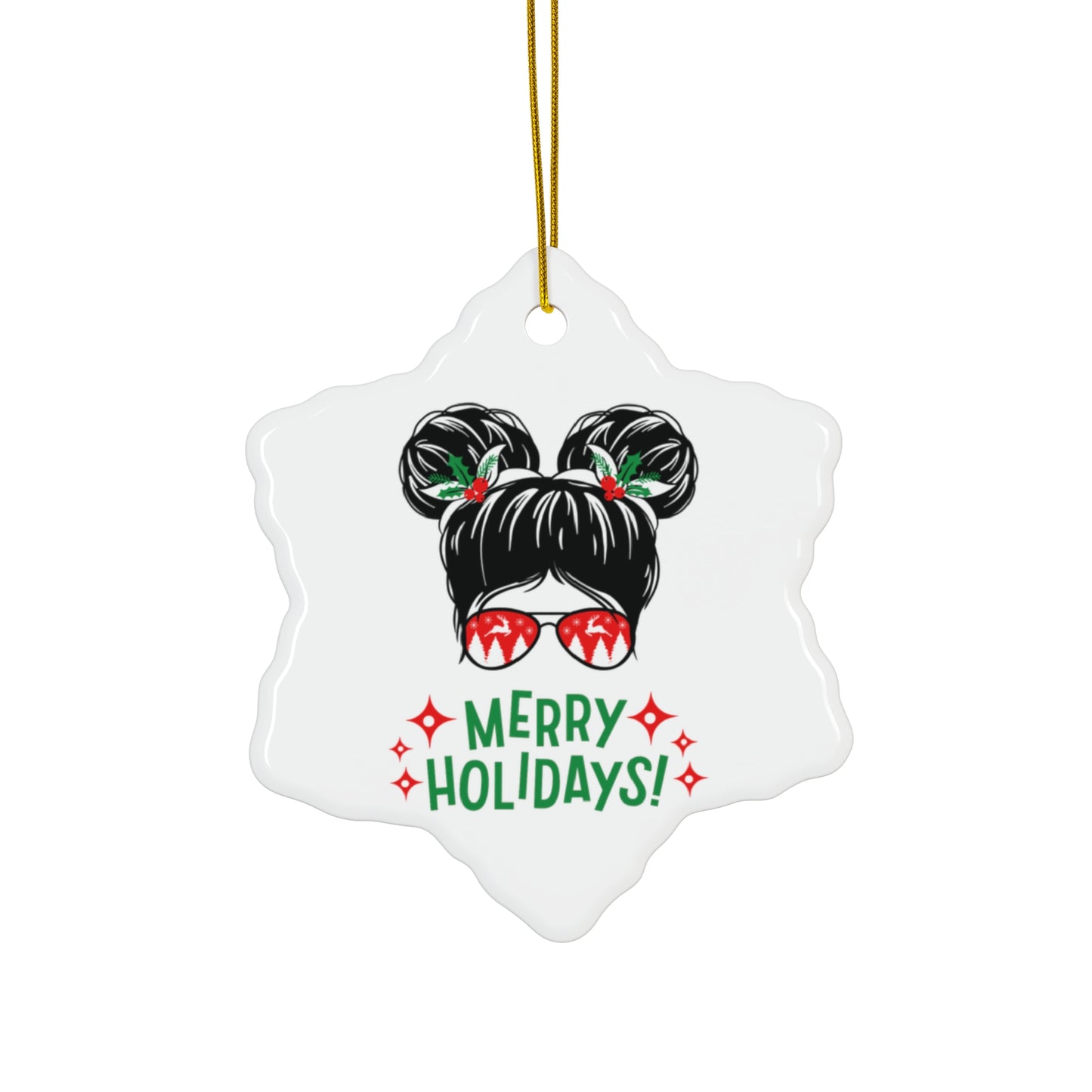 Merry Holidays | Ceramic Ornament