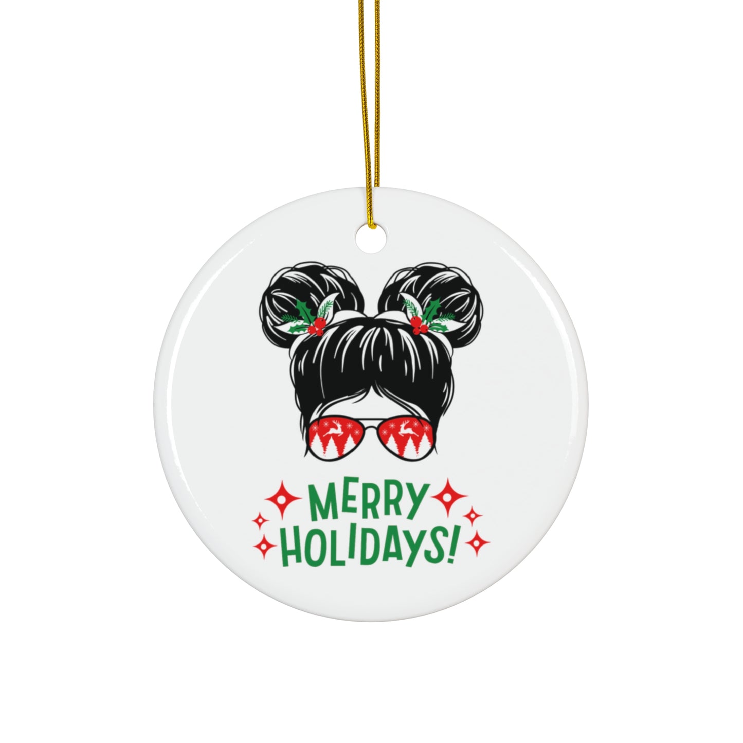 Merry Holidays | Ceramic Ornament