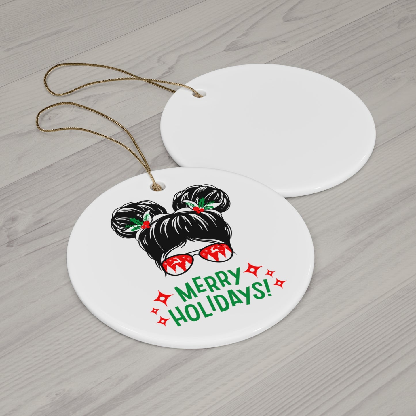 Merry Holidays | Ceramic Ornament