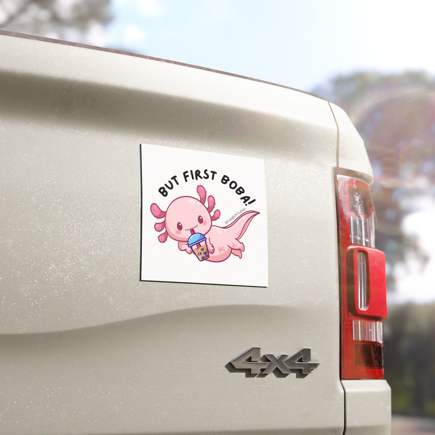 But First Boba | Car Magnet